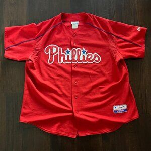 Philadelphia Phillies MLB Majestic Jersey Rollins 11 Red